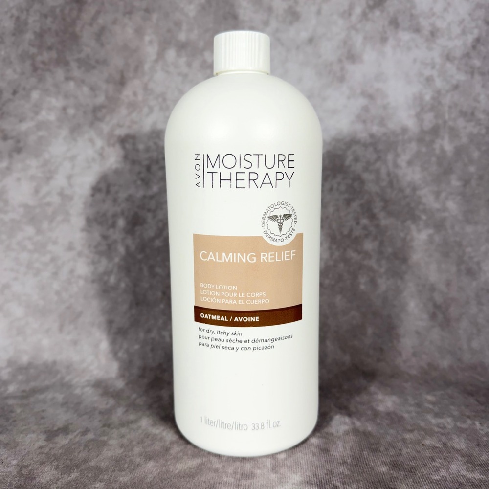 Avon Moisture Therapy Calming Relief Body Lotion Oatmeal 1 Liter 33.8 fl oz NEW